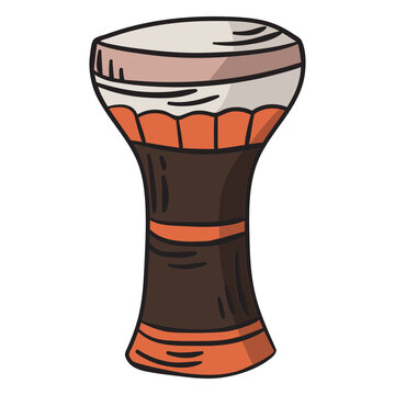 Goblet drum darbuka illustration