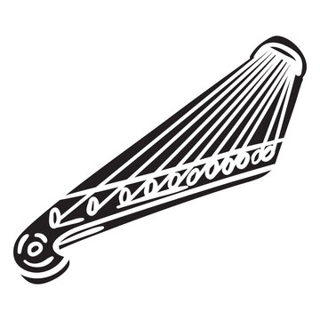 Music sound kantele black illustration