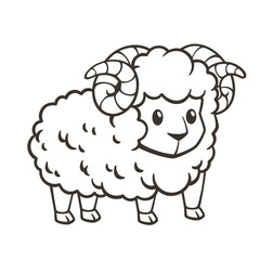 Obraz premium Lamb Eid Al Adha Illustration