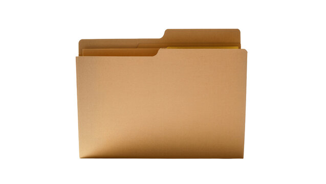 Isolated stacked brown paper office file folders for organizing important business documents