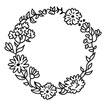 Traditional decorative wreath vinyl