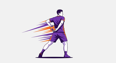 Fototapeta premium Dynamic Soccer Player Captures Energy and Movement