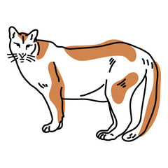 Brown cat color stroke © Vexels