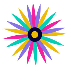 Cinco de mayo peace sun flat icon