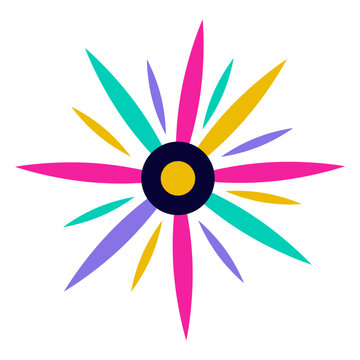 Cinco de mayo sun flat icon