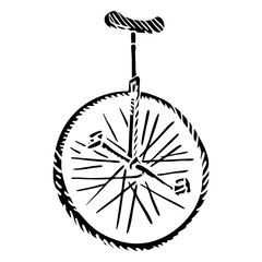 High contrast circus unicycle © Vexels