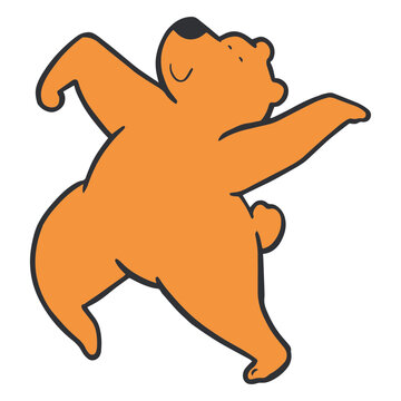 Funny grizzly bear dancing