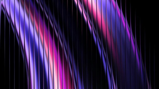 Abstract 3D Fractal Glass Surface with Swirling Purple and Pink Light Effects