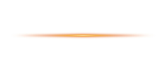 Vibrant orange anamorphic lens flare streak with a bright central point of light. isolated on transparent background © MDSakib