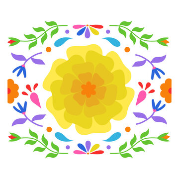 Mexican yellow floral design