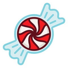 Obraz na płótnie Canvas Circular candy cane icon