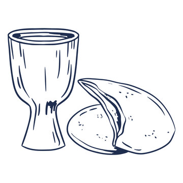 Chalice and a loaf of bread