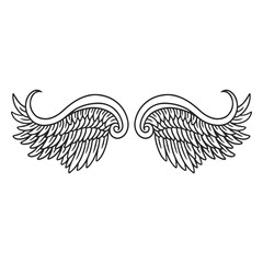 Fototapeta premium Arched angel wings