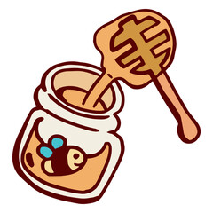 Organic honey jar © Vexels