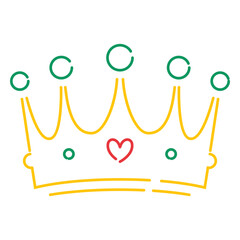 Yellow royal crown © Vexels