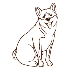 Adorable Shiba Inu dog © Vexels