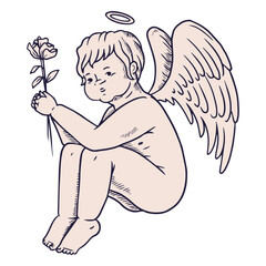Fototapeta premium Pure angel praying