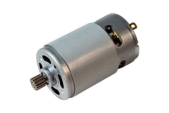 Compact brushed DC motor with gear pinion for mechanical drive