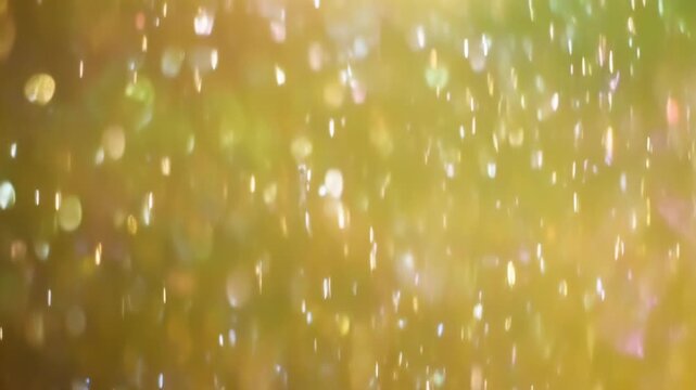 Abstract gold glitter and particle on black background. Looped animation with beautiful golden bokeh glitter light tail, sparkling shining comet trace