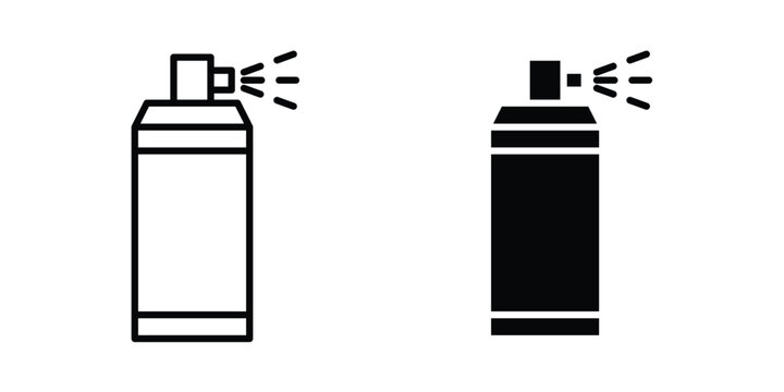 Spray bottle icon on white background. linear pictogram. Flat symbols