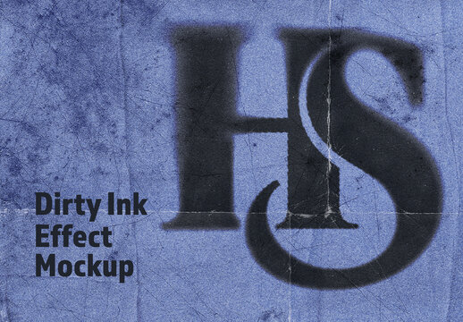 Dirty Ink Effect Mockup
