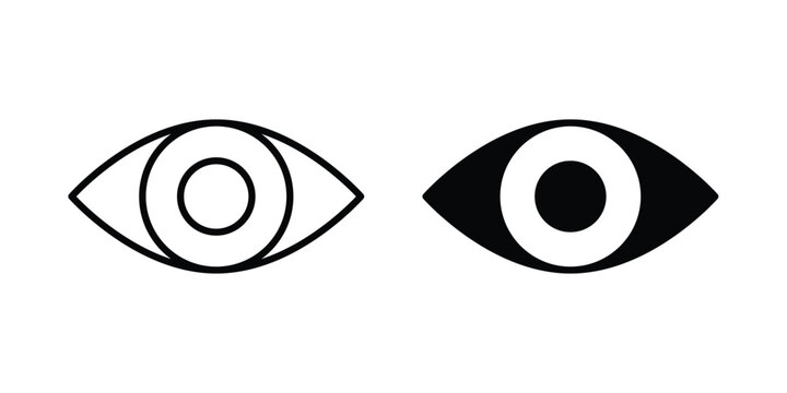 Visible icon on white background. linear pictogram. Flat symbols