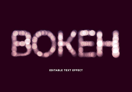 Bokeh Text Effect