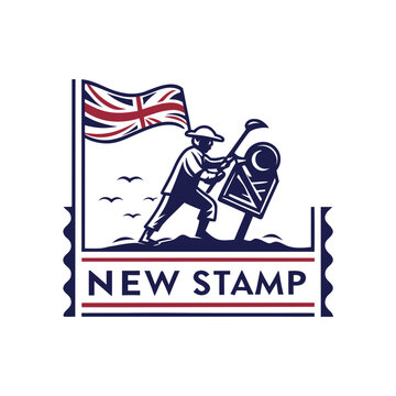 Vintage Postage Stamp Vector Set