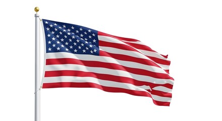 Fototapeta premium Waving american flag a symbol of freedom and national pride