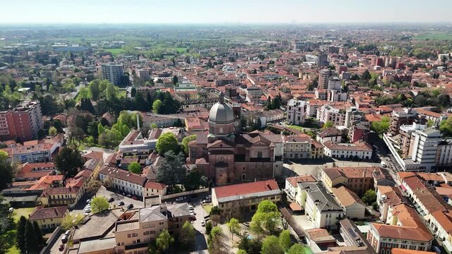 Desio, vista aerea centro storico