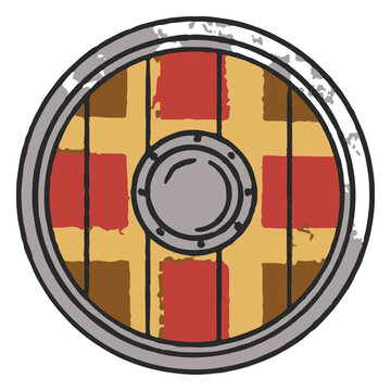 Round viking shield for protection