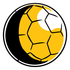 Obraz premium Yellow soccer ball