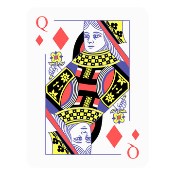 Queen of Diamonds deck card