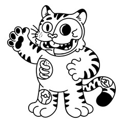 Anatomical cutout of a tiger © Vexels
