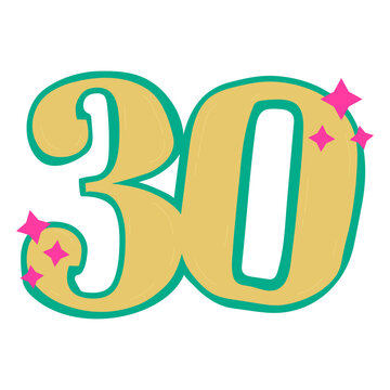 30th birthday number