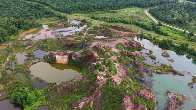 Drone Survey Over Guar Petai Abandoned Quarry Site