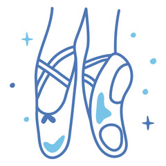 Pair of ballet shoes with sparkles © Vexels