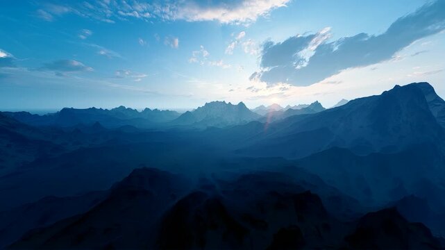MONTA&Ntilde;A PAISAJE LAGO Y AMANECER