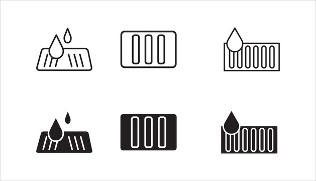 Set drainage icons. Drainage vector illustration on white background.