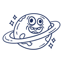 Cartoon saturn icon © Vexels