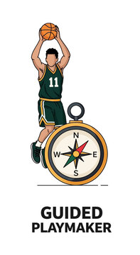 Guided Playmaker Basketball Strategy and Direction Icon
