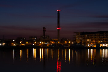 Fototapeta premium Evening view of Swinoujscie