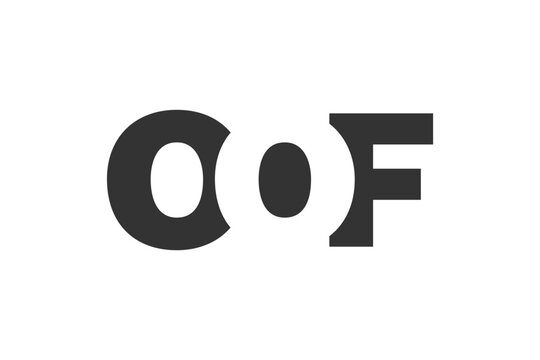 OOF logo design. Initial letter O O F bold font style for tech startups, consulting, corporate branding. Creative company name, headlines typography identity, trendy logotype.