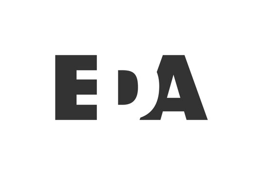 EDA logo design. Initial letter E D A bold font style for tech startups, consulting, corporate branding. Creative company name, headlines typography identity, trendy logotype.
