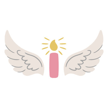 Candle with wings