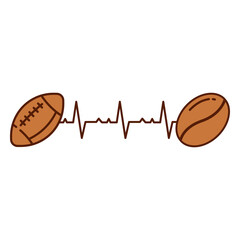 Football and a heartbeat © Vexels