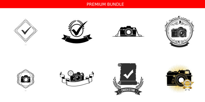 Photography bundle offer premium collection with icons and text details