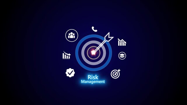 Risk management for business technology with AI tools concept. Businessman using a virtual software analyze risk management plans. on transparent background.