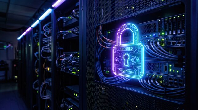 Digital Lock Securing Server Room Data Center