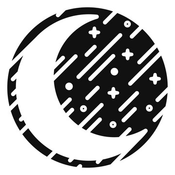 Celestial moon and star illustration